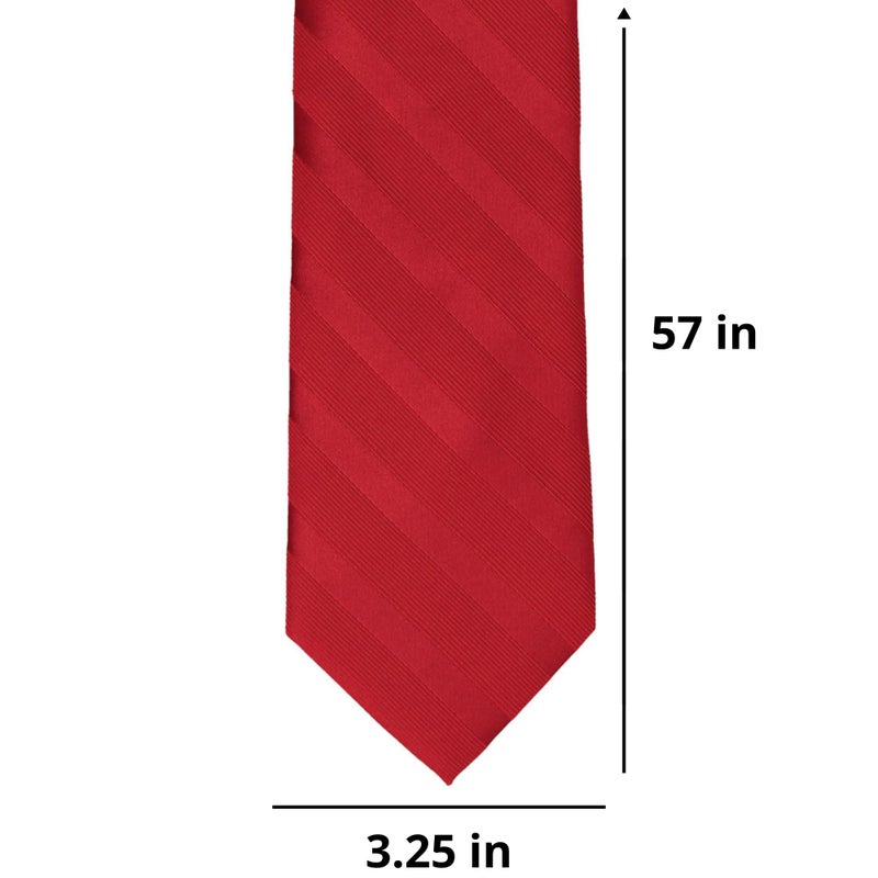 tiemart Striped Tie (Red Elite) - Image 4